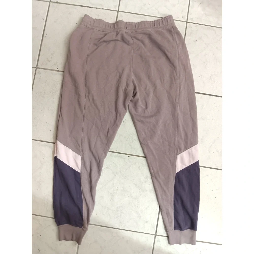 Nike Heritage French Colorblock Jogger Pants Women's Size Large Lavender‎ Gray